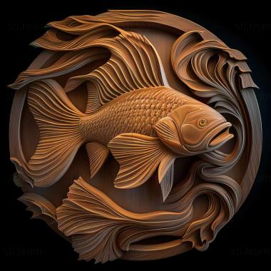 3D модель Обыкновенная скалярная рыба (STL)